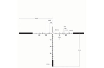 Image of Trijicon Tenmile HX 5-25x50 First Focal Plane 30mm Tube Riflescope w/Red/Green MOA Ranging, Satin Finish, Exposed Elevation Adjuster w/Return to Zero Feature, Black, 3000020
