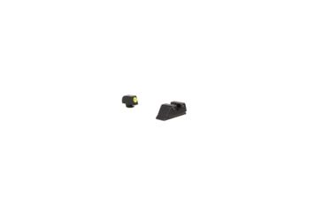 Image of Trijicon Glock HD Night Sight Set - Front Sight Yellow Outline / Green Tritium, Rear Sight Black Outline / Green Tritium, MOS Fit Rear, 601088