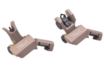 Image of Troy Offset Deployable Front and Rear Sight, AR-15/M4, Flat Dark Earth, SSIG-45S-MDFT-00