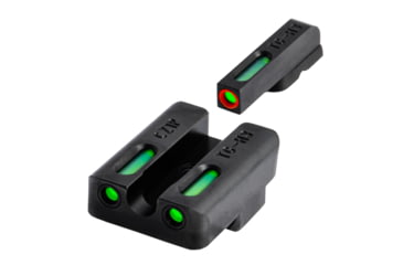 Image of TruGlo Brite-Site TFX Pro Sight Set For CZ 75 Series, Green Rear, Green With Orange Focus Lock Front Sight, TG-TG13CZ1PC