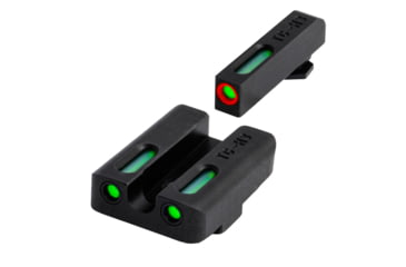 Image of TruGlo Brite-Site TFX Pro Sight Set For Glock 17/17L/19/22/23/24/26/27/33/34/35/38/39, Green Rear, Green With Orange Focus Lock Front Sight, TG-TG13GL1PC