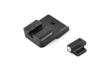 Image of TruGlo Brite Site Tritium Pro Front/Rear Green Night Sight Set for HK VP9/VP40/P30/HK45, 3-Dot Configuration Front, White Focus Lock Ring, Steel, Black, TG-TG231H1W