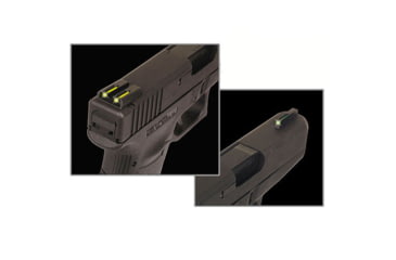 Image of TruGlo TFO Day/Night Sight Set for Novak .260/.500, Yellow Rear Sight, TG-TG131NT3Y