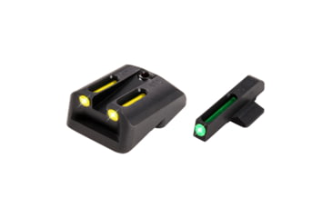 Image of TruGlo TFO Day/Night Sight Set for Novak .260/.500, Yellow Rear Sight, TG-TG131NT3Y