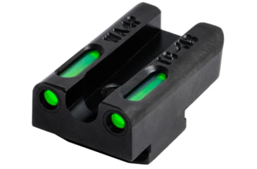 Image of TruGlo TFX PRO Tritium/Fiber Optic Sight Set, Green w/Orange Outline Front, Green Rear, Walther PPS M2, Black, TG-TG13WA4PC
