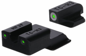 Image of TruGlo Tritium Pro Night Sights, Smith &amp; Wesson M&amp;P 9 Shield EZ, Green Rear Sight, Green w/White Outline Front Sight, TG-TG231MP4W