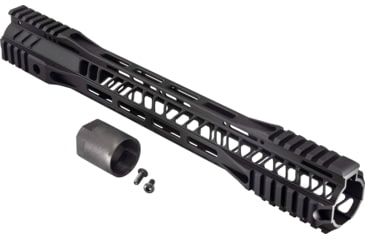 Image of TRYBE Defense AR-15 M-LOK Extra Lightweight Quad Handguard w/ Cut Rail, 15in, Black, HDG15QCR-BL
