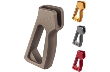 Image of TRYBE Defense AR Grip, FDE, Gold, Gunmetal, Red