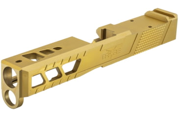 Image of TRYBE Defense Glock 19 Pistol Slide - Version 2, Gen 5, RMR Cut, Gold, SLDG19G5RMRV2-GLD