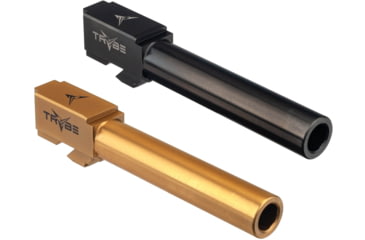 Image of TRYBE Defense Glock 20 Match Grade Non-Threaded Pistol Barrel, Black, Gold, Titanium