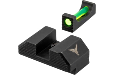 Image of TRYBE Defense High Glow Fiber Optic Night Sights for Glock 17/19/22/23/24/26/27/33/34/35/37/38/39/42/43 &amp; SIG P320/P365, Standard, Black, FOSG-ST