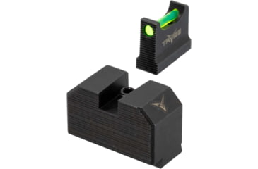 Image of TRYBE Defense High Glow Fiber Optic Night Sights for Glock 17/19/22/23/24/26/27/33/34/35/37/38/39/42/43 &amp; SIG P320/P365, Suppressor, Black, FOSG-SUP