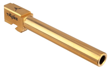 Image of TRYBE Defense Match Grade Non Threaded Pistol Barrel, 9mm Luger, Glock 34, TiN Gold, PBG34-TIN