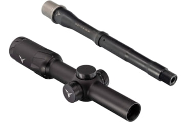 Image of TRYBE Optics 1-6x24mm Rifle Scope, 30mm Tube, Black &amp; TRYBE Defense 9 in .300 AAC Blackout Balance Profile AR-15 Rifle Barrel