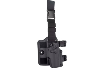 Image of TRYBE Tactical Universal Holster w/ Drop Leg Platform, Black, TRT-UH-DLP-BL