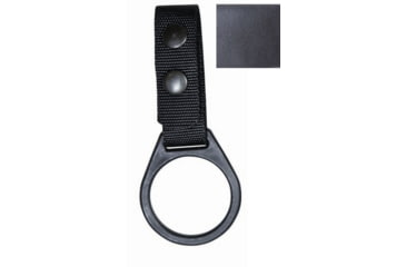 Image of TUFF Products Flashlight Ring Strap Fits 2.25in Duty Belt, Black Plain, D Cell Flashlights 7109-BPB