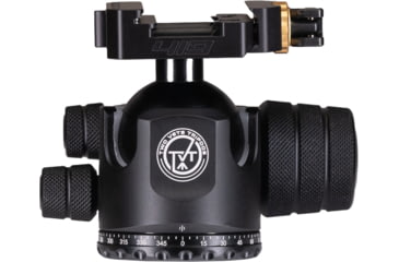 Image of Two Vets Tripods Inc 44MM Dual Tension Ballhead w/Arcalock Dual Clamp, Arca Swiss and Picatinny, Black, 3in, 850044845279