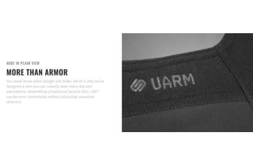 Image of UARM CAS Covert Armored Bulletproof Singlet,Type IIA Threat Level, Black, S, CASSB-SACASS2A