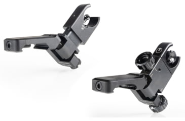 Image of Ultradyne C4 Offset Folding Front and Rear Sight RH UDBlack Combo 308/7.62, Black, UD11430