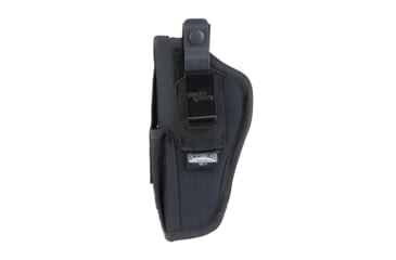 Image of Uncle Mike's Cordura Hip Holster, With Pouch, Size 5, Fits Large Auto With 5 Barrel, Ambidextrous, Black MO70050A