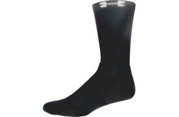 Image of Under Armour AllSeason Black Boot Crew Socks, Size Large, UA4099-BLK-LG 