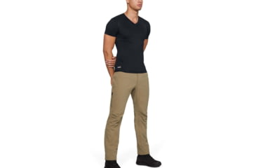 Image of Under Armour Tactical HeatGear Compression V-Neck T-Shirt - Mens, Black, 2X-Large, 12160100012X
