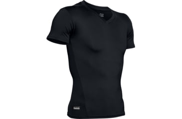 Image of Under Armour Tactical HeatGear Compression V-Neck T-Shirt - Mens, Black, 2X-Large, 12160100012X