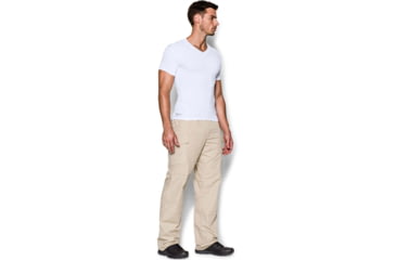 Image of Under Armour Tactical HeatGear Compression V-Neck T-Shirt - Mens, White, 2X-Large, 12160101002X