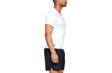 Image of Under Armour Tactical HeatGear Compression V-Neck T-Shirt - Mens, White, 2X-Large, 12160101002X