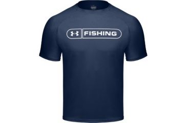 Image of UnderArmour Men's HeatGear Fishing Graphic T - Monsoon Color 1004007-418