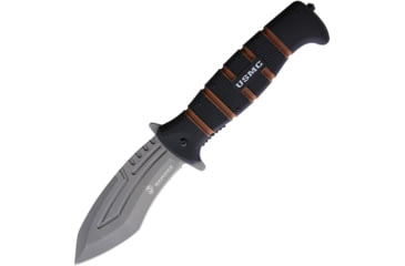 Image of United Cutlery USMC Maximum Linerlock Folding Knife, Black and tan, Black and tan textured TPR handle, UC3406