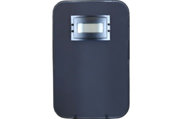 Image of United Shield Lightweight Level III Plus Shield, with viewport and LED Light, 20inx34in, Black, 20x34-LWIIIPLUS-WVP-LED