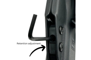 Image of Universal Kydex, IWB Black Kydex, Belt Clip Fits Compact Sized Handguns, OWB Belt Kydex Holster, Right Hand