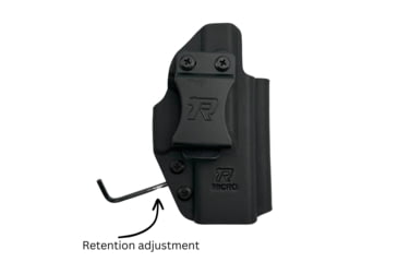 Image of Universal Kydex, IWB Black Kydex, Belt Clip Fits Compact Sized Handguns, OWB Belt Kydex Holster, Right Hand