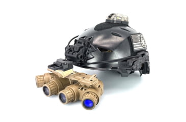 Image of US Night Vision ARGUS Panoramic Night Vision Goggle - Gen III White Phosphor, FDE, 8x6x5in, APNVG-E-WP