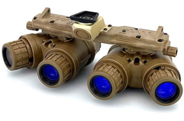 Image of US Night Vision ARGUS Panoramic Night Vision Goggle - Gen III White Phosphor, FDE, 8x6x5in, APNVG-E-WP