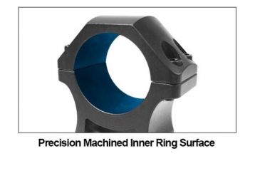 Image of UTG PRO 1 in High Profile P.O.I Picatinny Rifle Scope Rings, Black, 2 Pieces RWU012520