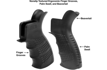 Image of UTG Pro AR15 Ambidextrous Pistol Grip, Black, RBUPG01B