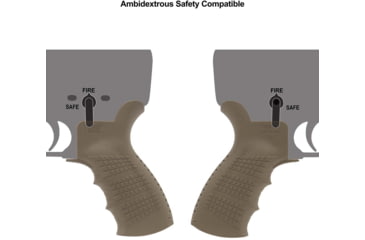 Image of UTG Pro AR15 Ambidextrous Pistol Grip, FDE, RBUPG01D
