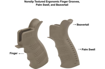 Image of UTG Pro AR15 Ambidextrous Pistol Grip, FDE, RBUPG01D