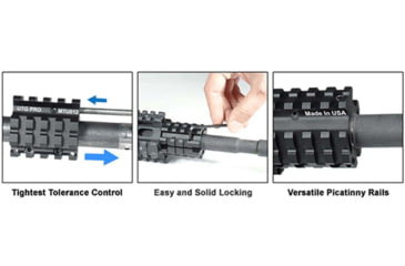 Image of UTG Pro AR15 Low-pro Quad-rail Gas Block for .75in Barrel, Black, MTU012