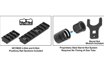 Image of UTG Pro Keymod Ruger RPR 15in Super Slim Free Float Handguard, Black, MTU041SSK