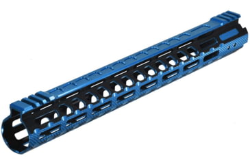 Image of UTG Pro M-LOK AR15 15in Ultra Slim Rail, Black / Blue 2-Tone, MTU019SSM3B2