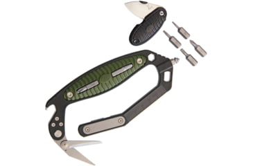 Image of V NIVES CRAB Multi Tool, 6.5in Overall, Black Aluminum Handles, Black Kydex Sheath, VMT18FRNPBGR