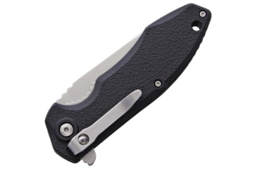 Image of V NIVES Scuff Linerlock Folding Knife, 4.13in Closed, 3in Stonewash 5Cr13Mov SS Blade, Black Textured Nylon Handle, Pocket Clip, VNI13FRNPSWBK