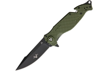 Image of V NIVES TGL Trailblazer OD Green Folding Knife, 3.75 black finish D2 tool steel blade, OD green FRN handle, V23GPBGR