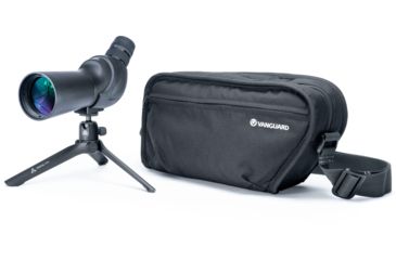 Image of Vanguard Vesta 350A 12-45x50mm Angled Spotting Scope Kit w/ Tabletop Tripod and Soft-Sided Carrying Bag, Black, Vesta 350A