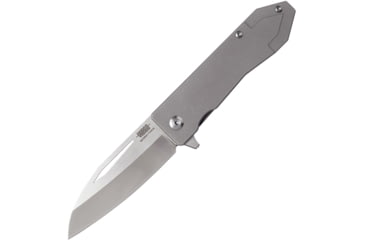 Image of Vargo SOBATA 398 Titanium Framelock Folding Knife, 3 sintered titanium ceramic silver alloy blade, Titanium handle, T-500