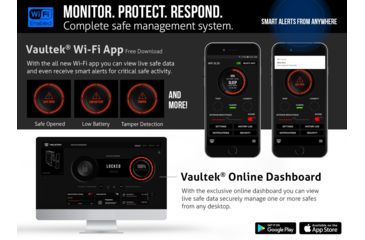 Image of Vaultek Safe NSL20 Slider WiFi Pistol Vault, Covert Black NSL20-BK