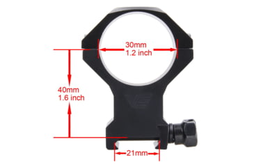 Image of Vector Optics 34mm X-Accu High Profile Picatinny Rings, Black, SCTM-54